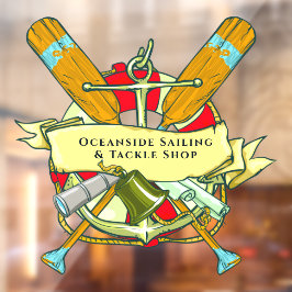 Generisch anker oranje buikthema aanpassen raamsticker