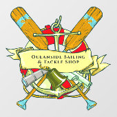 Generisch anker oranje buikthema aanpassen raamsticker (Vel)