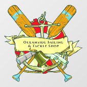 Generisch anker oranje buikthema aanpassen raamsticker (Vel)