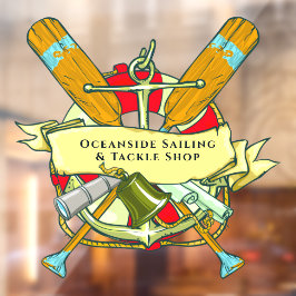 Generisch anker oranje buikthema aanpassen raamsticker