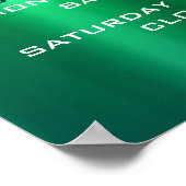 Generisch bedrijf - Slanzend groene metaaluren Poster (Hoek)