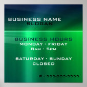 Generisch bedrijf - Slanzend groene metaaluren Poster (Voorkant)