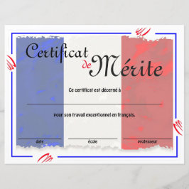 Generisch certificaat voor Franse klassen