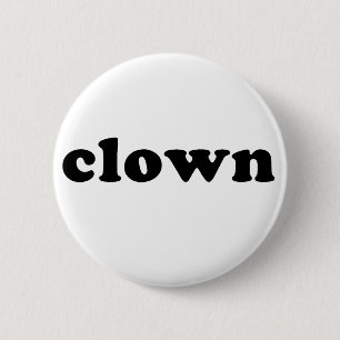 Generisch CLOWN T-shirt voor Halloween Ronde Button 5,7 Cm