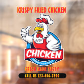 Generisch: Fried Crispy Chicken 2 door aanpassen Raamsticker (Vel 2)
