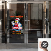 Generisch: Fried Crispy Chicken 2 Front aanpassen Raamsticker (Kantoordeur)