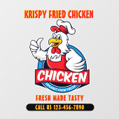 Generisch: Fried Crispy Chicken 2 Front aanpassen Raamsticker (Vel)