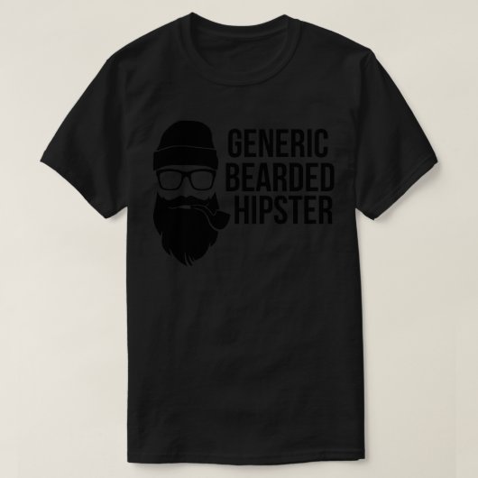 Generisch gebogen heipster Funny beard design 1 T-shirt (Design voorkant)
