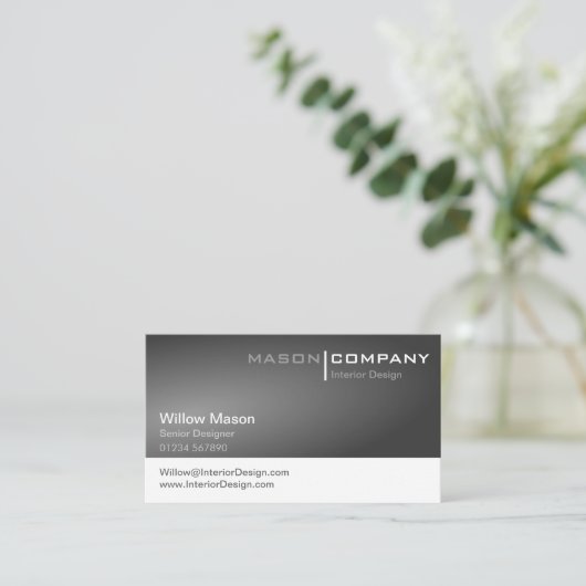 Generisch grijs en wit Visitekaartje (Staand voorkant)