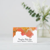 *~* Generisch - Nails Hair Lashes Pink Gold Sinaas Visitekaartje (Staand voorkant)