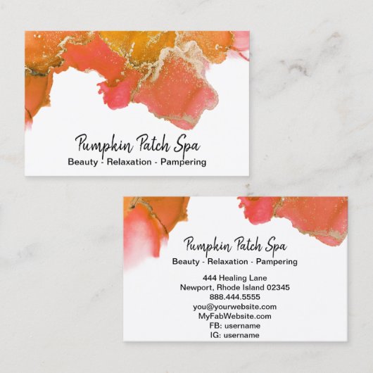 *~* Generisch - Nails Hair Lashes Pink Gold Sinaas Visitekaartje (Voorkant / Achterkant)