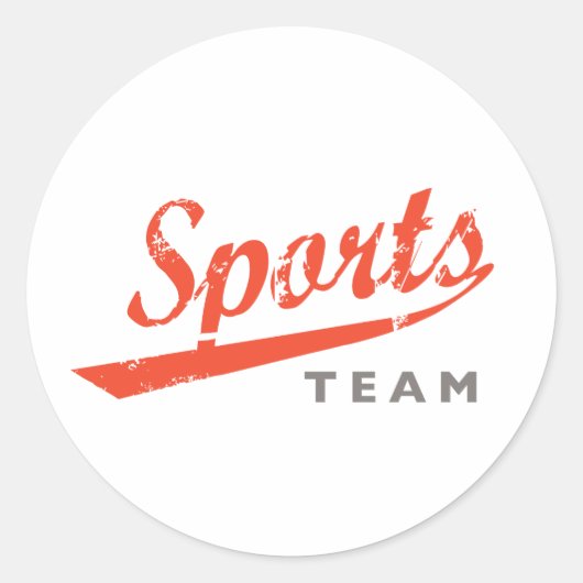 Generisch Sportteam Ronde Sticker (Voorkant)