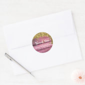 *~* Generisch Verweerd Verouderd Hout AP49 Glitter Ronde Sticker (Envelop)