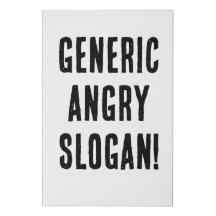 Generische boze slogan!