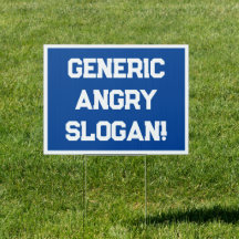 Generische boze slogan!