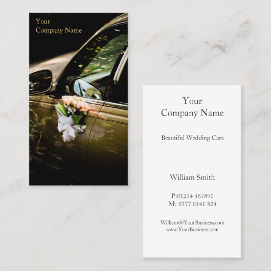 Generische bruiloft / Limo - Visitekaartje (Voorkant / Achterkant)