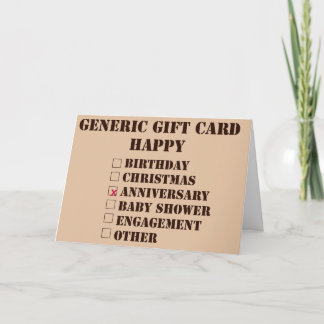 Generische Gift-Kaart Feestdagen Kaart