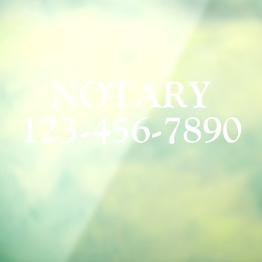 Generische Notarische Paralegale Zaken aanpassen Raamsticker (Vel 3)