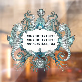 Generische zeepaardkrab octopus Nautical aanpassen Raamsticker (Vel 2)