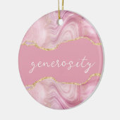 Generositeit Inspirerende Agate Kerstbal Keramisch Ornament (Links)