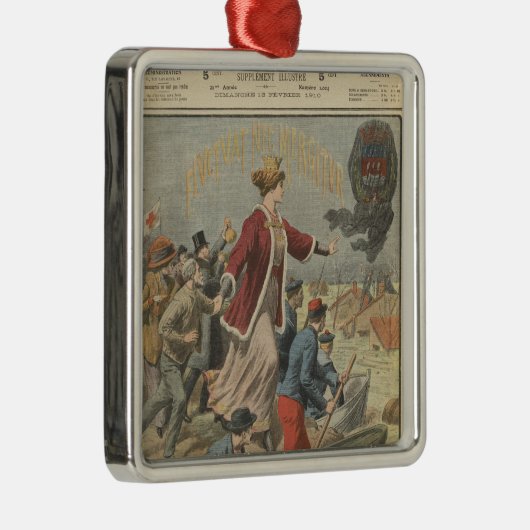 Generositeit van de stad Parijs en Frankrijk Metalen Ornament (Rechts)