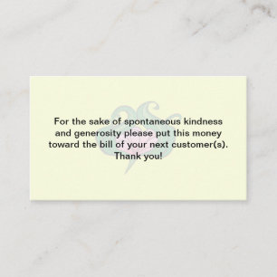 Generositeitskaarten met Cartoon Flower Visitekaartje