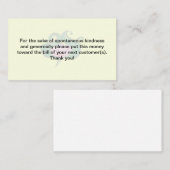 Generositeitskaarten met Cartoon Flower Visitekaartje (Voorkant / Achterkant)