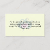 Generositeitskaarten met Cartoon Flower Visitekaartje (Voorkant)