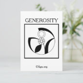 Generositeitssymbool Bedankkaart (Staand voorkant)