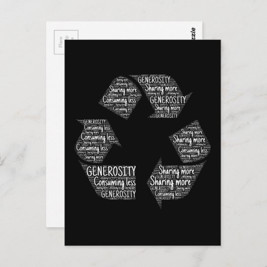 generosity-401403 VEROORZAAKT RECYLE FEELINGS ACTI Briefkaart (Voorkant / Achterkant)
