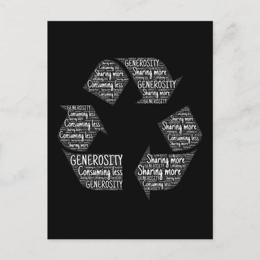 generosity-401403 VEROORZAAKT RECYLE FEELINGS ACTI Briefkaart (Voorkant)