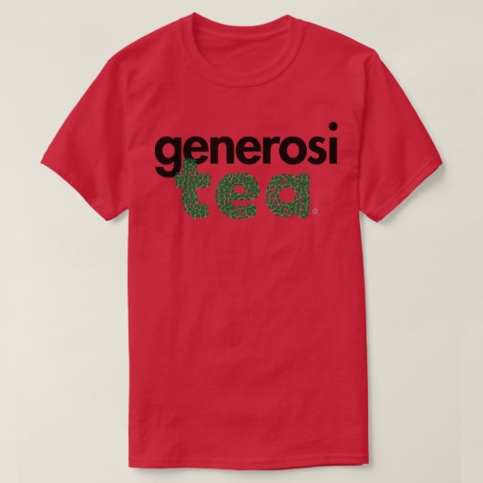 Generosity Tea Lovers black T-shirt (Design voorkant)
