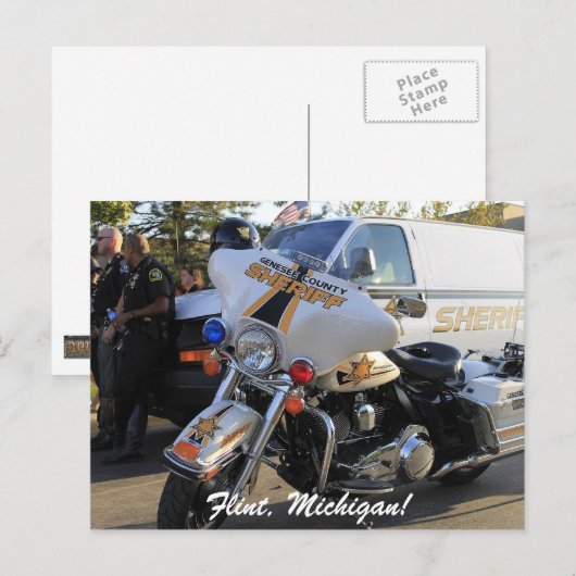 Genesee County Sherriff Briefkaart (Voorkant / Achterkant)