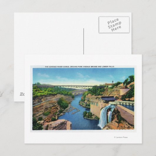 Genesee River Gorge, Park Avenue Bridge Briefkaart (Voorkant / Achterkant)