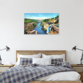 Genesee River Gorge, Park Avenue Bridge Canvas Afdruk (Insitu (Slaapkamer))