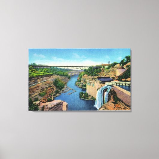 Genesee River Gorge, Park Avenue Bridge Canvas Afdruk (Voorkant)