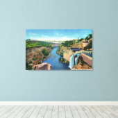 Genesee River Gorge, Park Avenue Bridge Canvas Afdruk (Insitu (Houten vloer))