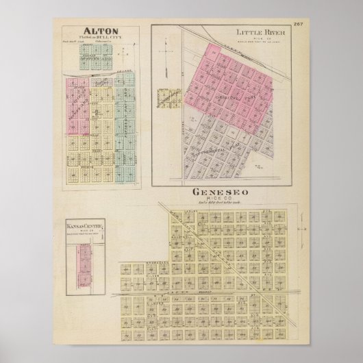 Geneseo, Alton, Little River, Kansas Poster (Voorkant)