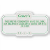 Genesis 10:1 sticker (Voorkant)