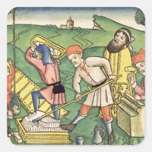 Genesis 11 1-9 Building The Tower of Babel, from t Vierkante Sticker