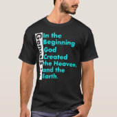 Genesis 11 Bijbelvers in het begin van God Creat T-shirt (Voorkant)
