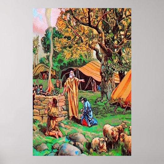 Genesis 12 Gods beloften aan het Abram poster (Voorkant)