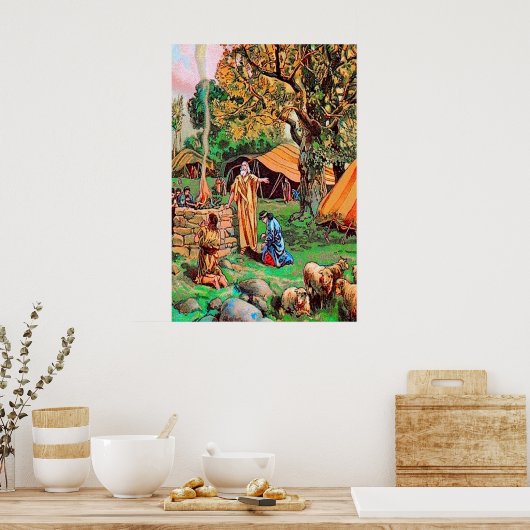 Genesis 12 Gods beloften aan het Abram poster (Keuken)