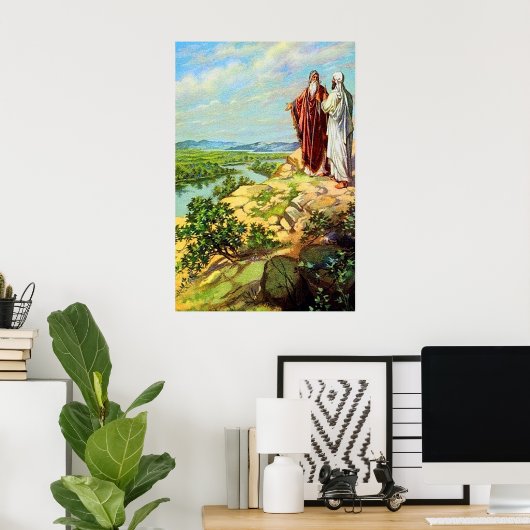 Genesis 13 Abram en Lot Separate poster (Thuiskantoor)