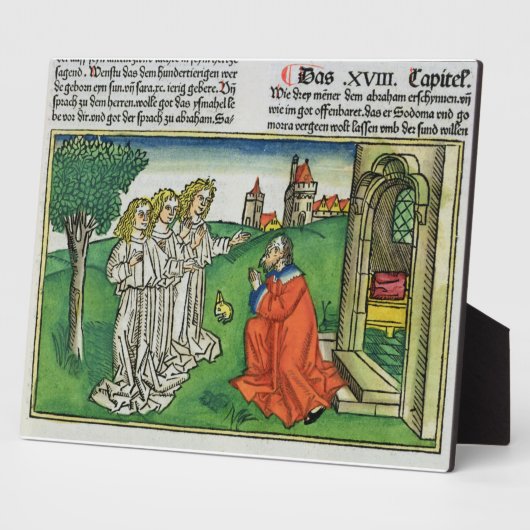 Genesis 18 2 Abraham en de Drie Angels, uit de Fotoplaat (Zijkant)