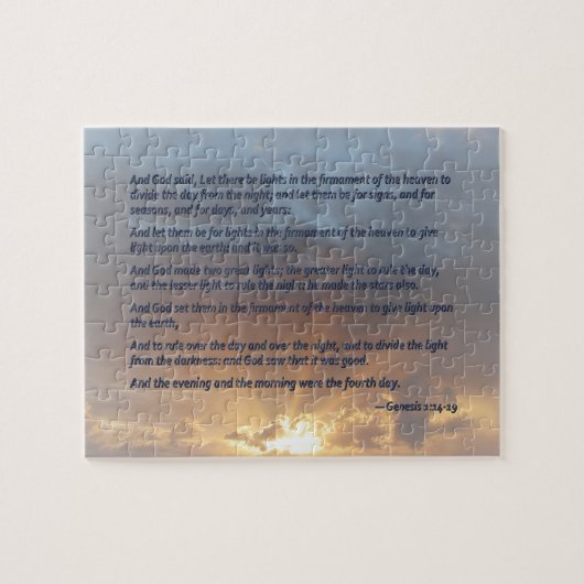 Genesis 1:14-19 ... Laat er licht zijn Legpuzzel (Horizontaal)