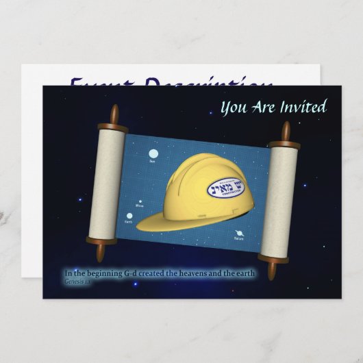 Genesis 1:1 - Bouw Kaart (Voorkant / Achterkant)