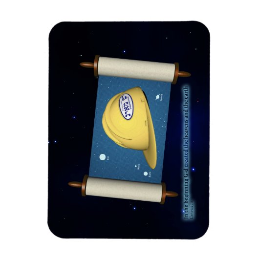 Genesis 1:1 - Bouw Magneet (Verticaal)