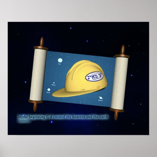 Genesis 1:1 - Bouw Poster (Voorkant)
