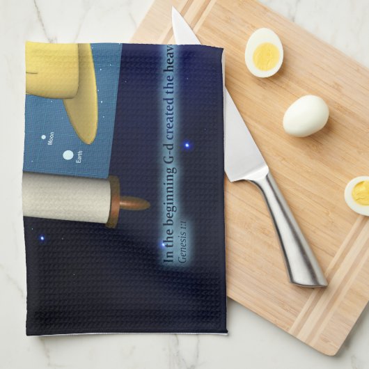 Genesis 1:1 - Bouw Theedoek (Quarter Fold)